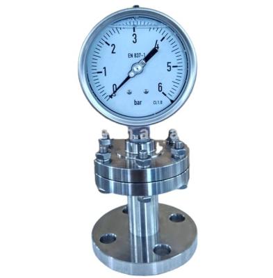 China All Stainless Steel Flange I Section Diaphragm Type Pressure Gauge 4