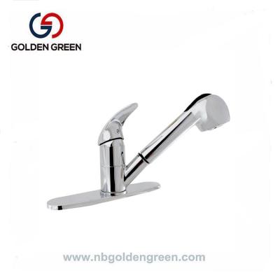 China Modern Kitchen Faucet Brass , Pull Down Kitchen Sink Mixer Classic Body Hot Ceramic OEM Style for sale