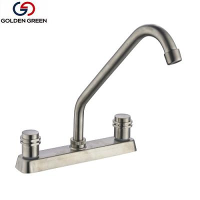 China Double Handle Kitchen Faucet Manufacturer Directly Water Supply Thermostatic Mixer Tap Faucet, Double Kitchen Faucet for sale