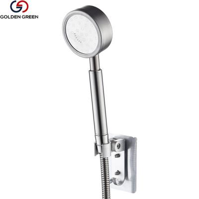 China Without Diverter Bathroom High Pressure Waterfall Shower Head SS 304 Stainless Steel Showerhead Handheld Shower Set With Stand for sale