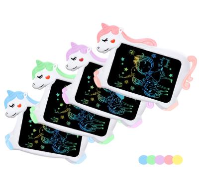 China Eco-friendly Toys Preschool Educational Kids Magic Drawing Board Unicorn 10 Inch Digital LCD Writing Tablet Doodle Drawing Pad for sale