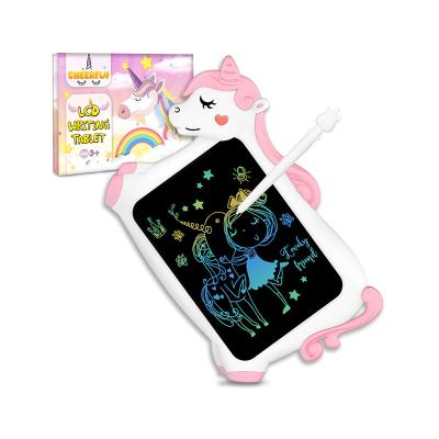 China Eco-friendly Unicorn Toys Custom Animal Design Lcd Material Writing Board 10 Inch Writing Tablet For Kids Drawing Toys for sale