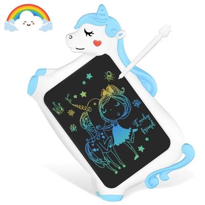 China Protable LCD Writing Tablet Unicorn Lcd Writing Tablet Erasable 10 Inch Drawing Board Toys For Kids Gift for sale