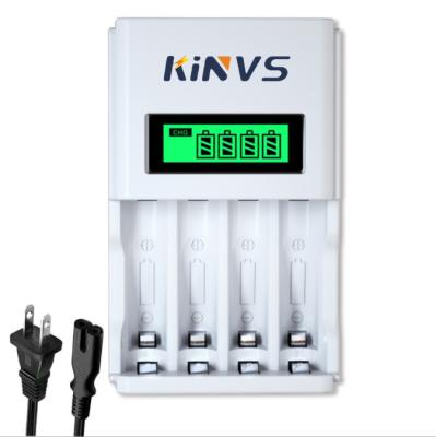 China Toys KINVS No. 5 #7#battery charger 4 slot filling AA/ AAA NIMH battery charger LCD for sale