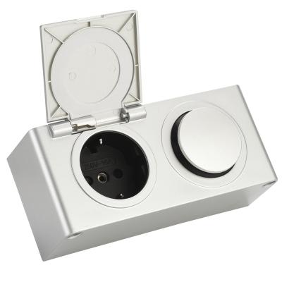 China Switch Socket TUV Brand IP44 MINI Power Box Schuko Combibox For Bathroom Mirror Cabinet for sale