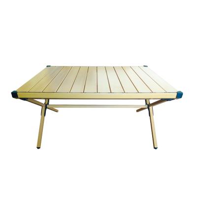 China Outdoor Reception Collapsible Folding Table Outdoor Picnic Folding Barbecue Wood Camping Table for sale