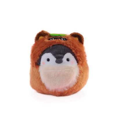 China Plush 6cm mascot plush toy pendants energy key chain Koupen Chan cos small penguin positive plush doll for bag decoration for sale