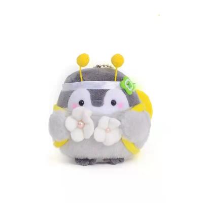 China Koupen Chan Positive Energy Little Penguin Plush Worm Plush Toy 8cm Easter Cute Plush Key Chain Cartoon Plush Pendant For Easter Gifts for sale