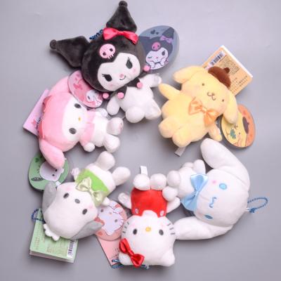 China Beautiful Fasion 11Cm PU Sanrio Fan Series Plush Melody Card DIY Toy Kuromi Pendant Key Chain For Valentines Gifts for sale