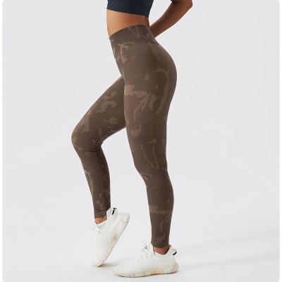 China 2023 Camouflage High Waisted Breathable Seamless Gaiters Butt Lifter Yoga Gaiters Pants for sale