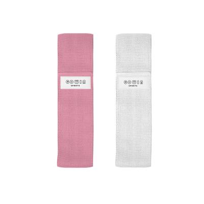 China Polyester and latex fabric women strength training GYM fitness exercise bands, hip circle set non slip covered elastic booty fabric resistance band. for sale