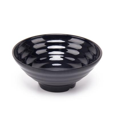 China Viable Wholesale Black Large Custom Melamine Korean 8 Inch Noodle Soup Bowl for sale