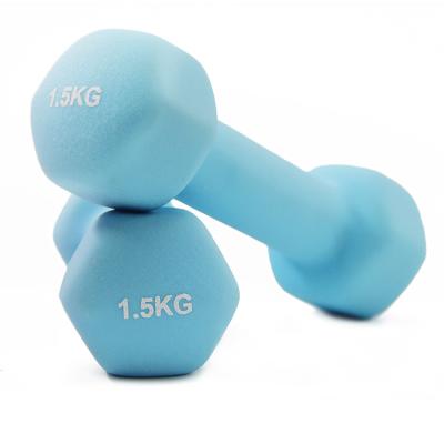 China Comfortable neoprene dumbbells with non-slip hand grip for sale