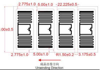 중국 Factory 44*19mm UHF rfid long rang tag rfid sticker uhf label tag , UHF RFID label , RFID UHF WET INLAY 판매용