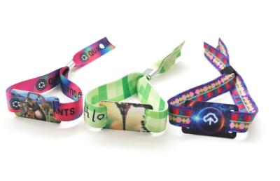 China 350*15mm Polyester RFID Hard Tag Wristband Nylon Woven for sale
