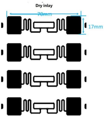 China Lange Strecke RFID etikettiert UHF LAB9662 Ucode 9 Einlegearbeit ISO18000 6C zu verkaufen