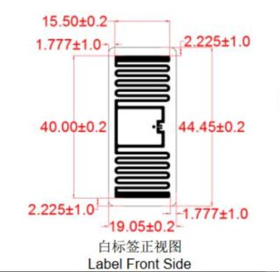 Κίνα Μίνι Inlay μεγέθους ISO18000 6C UHF αυτοκόλλητη ετικέττα 4419mm LAB4419 ετικεττών Rfid προς πώληση