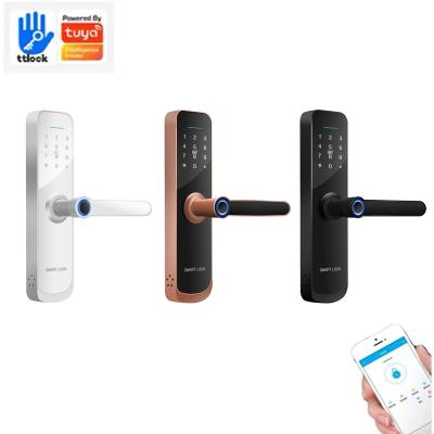 China (Fingerprint+ password+RFID card) â ‰ ¤ High quality 300 Digital wireless fingerprint with code card Tuya wifi smart door lock for sale