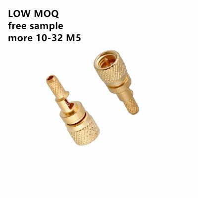 China RF Free Sample LOW MOQ Gold Plated RF Coaxial Cable Factory Price Microdot RG316 RG174 Microdot 10-32 M5 Connector for sale