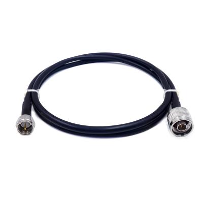 China Telecommunication Coaxial Cable F Male Plug To Male Connector RG58 LMR195 LMR400 Black Lower Loss Jumper Cable Assemble for sale