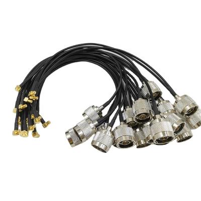 China RF mcx High Frequency 15cm N Plug Male To Male RG174 Coaxial Cable Assembly Right Angle Braid for sale