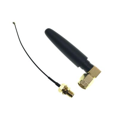 China 2.4GHz 5GHz Plastic Dual Band Tilt Duck WIFI Rubber Antenna with UFL RP-SMA MALE Connector 6DBi Pigtails for sale