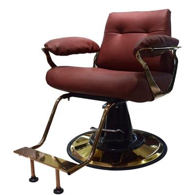 China Foshan Big Sale Foshan Beauty Salon Hydraulic Hair Cutting Chair Red Barber Chair Hair Cut Chair Factory Design New Design for sale