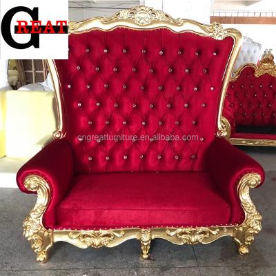 China Eco - Friendly Luxury Golden King Sofa Furniture 2019 Waiting Throne Sofa For Living Room for sale