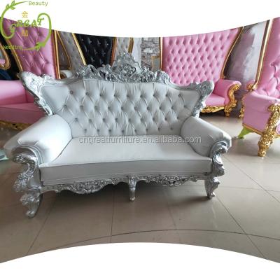 China Eco-friendly french white luxury throne living room hairl style Sofa Furniture 2019 waiting sofa for living room for sale