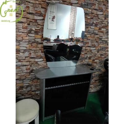 China Large Modern Foshan Living Room Large Double Mirror Styling Station With Light for sale