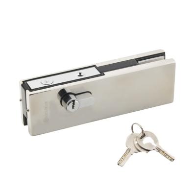 China 201SS/304SS Frameless Glass Door Trims Swing Center Door Patch Lock Sliding Key Locks Glass Patch Trims for sale