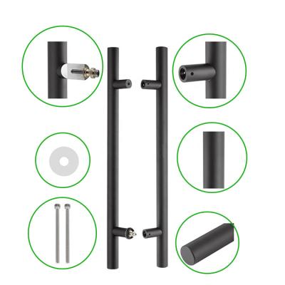 China Modern Black Matte Handle Door Lock Sliding Luxury Interior Glass Door Handle For Door And Window Handles for sale