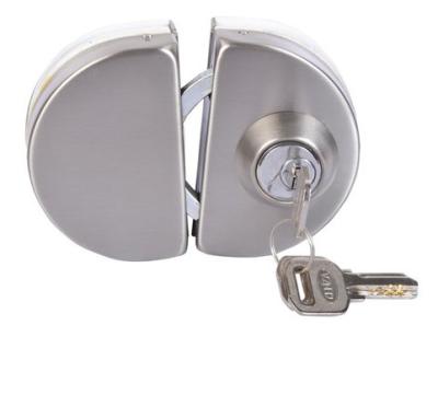 China 201SS or 304SS JL-403 Double Door Lock Without Cutout Glass To Glass Door Lock With Knob for sale