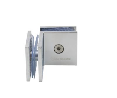 China Stainless Steel 90 Degree Double Side Glass Door Glass Clamp With Straight Edge for sale