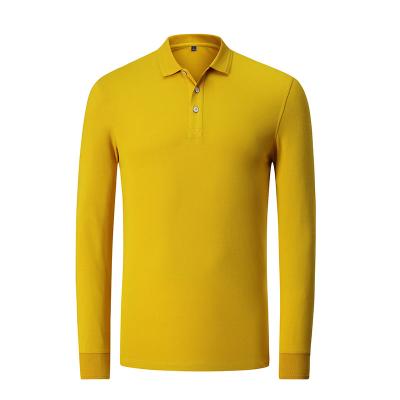 China Wholesale Custom T-shirt 2021 Long Sleeve Plain Golf Polo Shirt Printing Embroidered Logo Breathable for sale