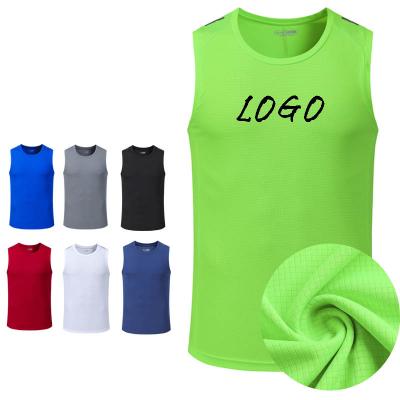 China QUICK DRY 100% polyester fiber plaid fabric sleeveless sale sports vest for sale