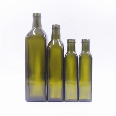 China Food Stored Clear 250ml 500ml 750ml Empty Round Marasca Cooking Olive Oil Bottle for sale