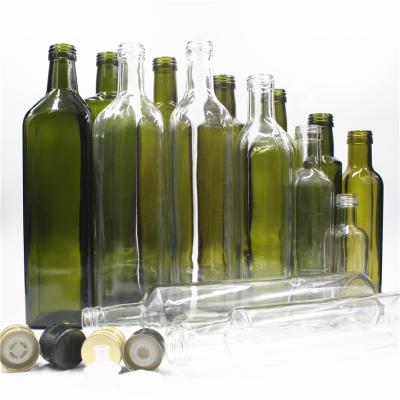 China Antique Green Round Cooking Oil 125ml/250ml/500ml/750ml/1000ml/Olive Square Oil Bottle for sale