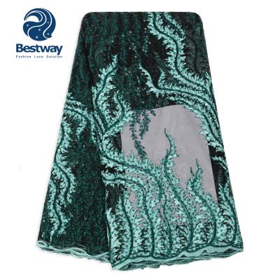 China Factory Viable 2020 Bestway Elegant Sequin French Lace Fabric for sale