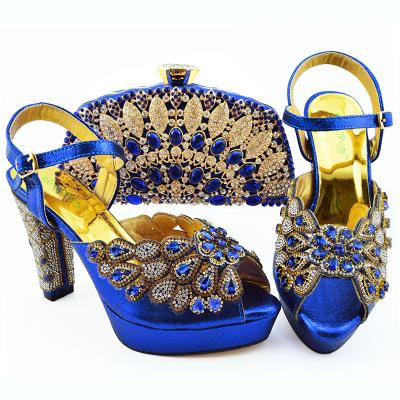 China African Low Heel Shoes Beauty Supplier Shoes And Bags Matching Set In Guangzhou for sale