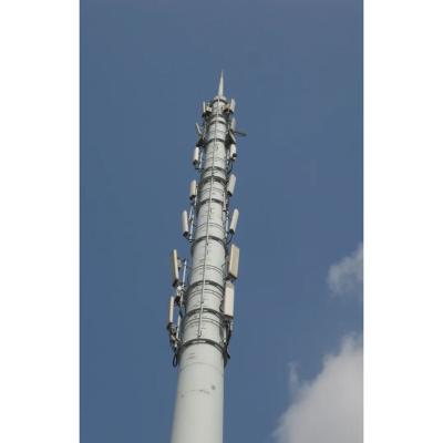 China 30m Galvanized Steel Communication Tower 18m 20m 25m Telecommunication Antenna Pole Internet Radio Tower Single Pole for sale