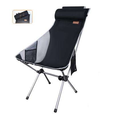 China 2021 Lightweight Foldable Customized Folding Chair Aluminum Adjustable Camping Beach Chair for sale