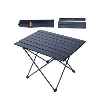 China Foldable Lightweight Professional Manufacturing Aluminum Alloy Table Cheap Black Folding Camping Portable Beach Small for sale