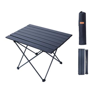 China Hot Selling Lightweight Unique Black Design Extendable Folding Dining Table For Events for sale