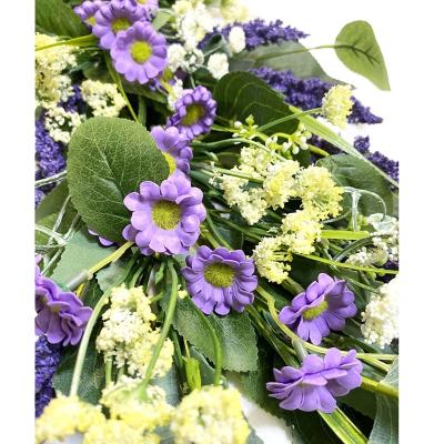 China Eucalyptus plastic plant foam fabric iron multi colors artificial flower bouquet for home decoration for sale