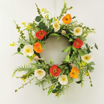 China Plastic Ring Round Dried Wreath Hot Withered Decorative Vine Flowers For Flower Garland Leaves Wreath Decor for sale