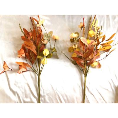 China Custom Wholesale Plastic Foam Fabric Iron Garland Bouquet Eco - Friendly Home Decoration Flowers for sale