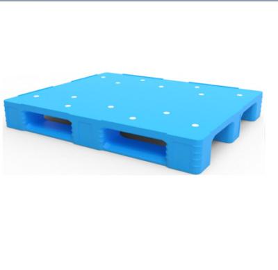 China Logistics Plastic Pallet Single Faced Flat Surface Pallet 4 Entry Way Plastic Pallet for sale