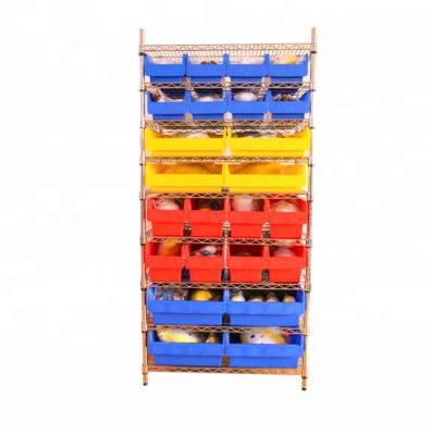 China Public Sector Stainless Steel Tool Bin Preservative Corrosion Resistant Wire Shelving for sale