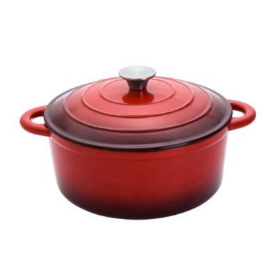 China Enamel Cast Iron Casserole Pots Sustainable Heavy Duty Cookware for sale